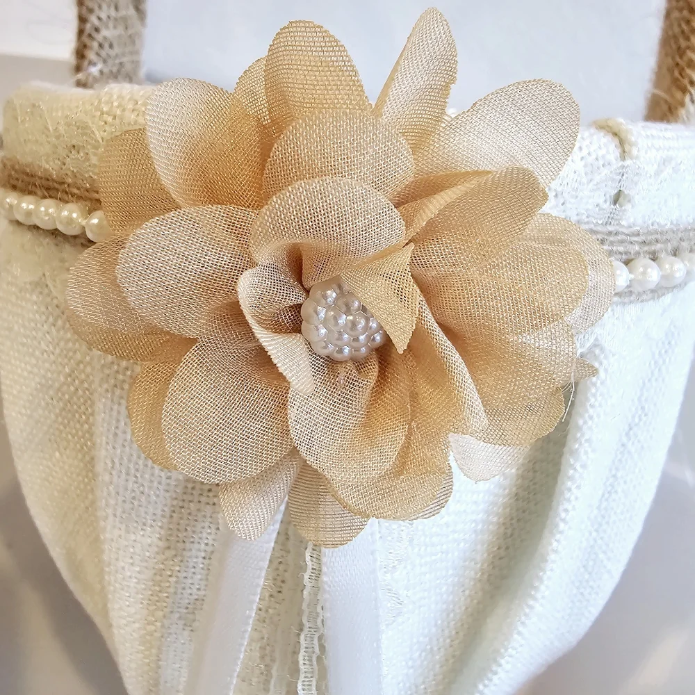 Wedding Flower Girl Basket and Ring Bearer Pillow Rustic